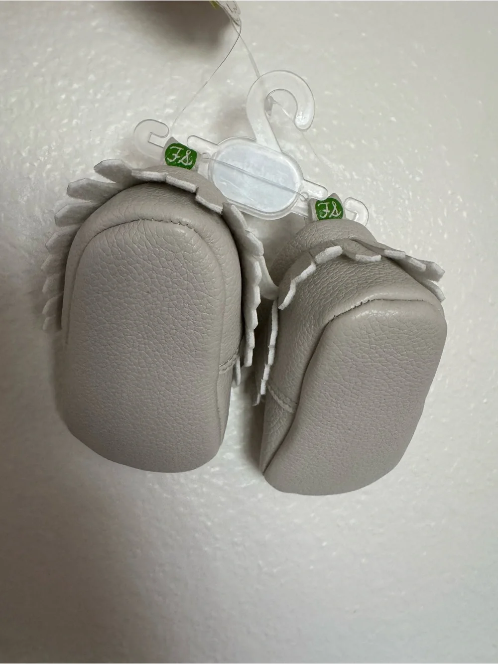 First Steps Cream Fringe Baby Moccasins - Size 1